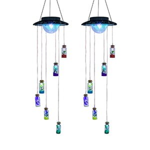 Solar-powered Wish Bottle Wind Chime