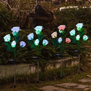 Solar powered Rose Flower Lights