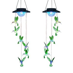 Solar Hummingbird Wind Chimes