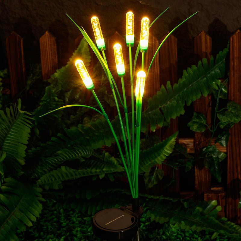 Warm White Solar Reed Ground Plug Light