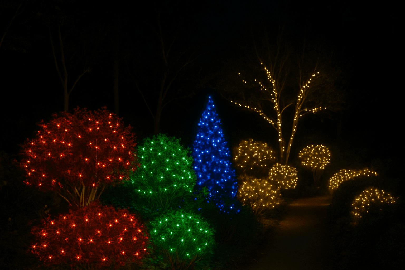 What Is the Best Color for Christmas Lights for Outdoor Garden Displays?